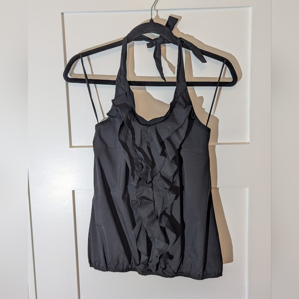 Esprit Black Ruffled Halter Top - Picture 4 of 5